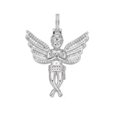Angel Wings Moissanite Pendant - 925 Sterling Silver